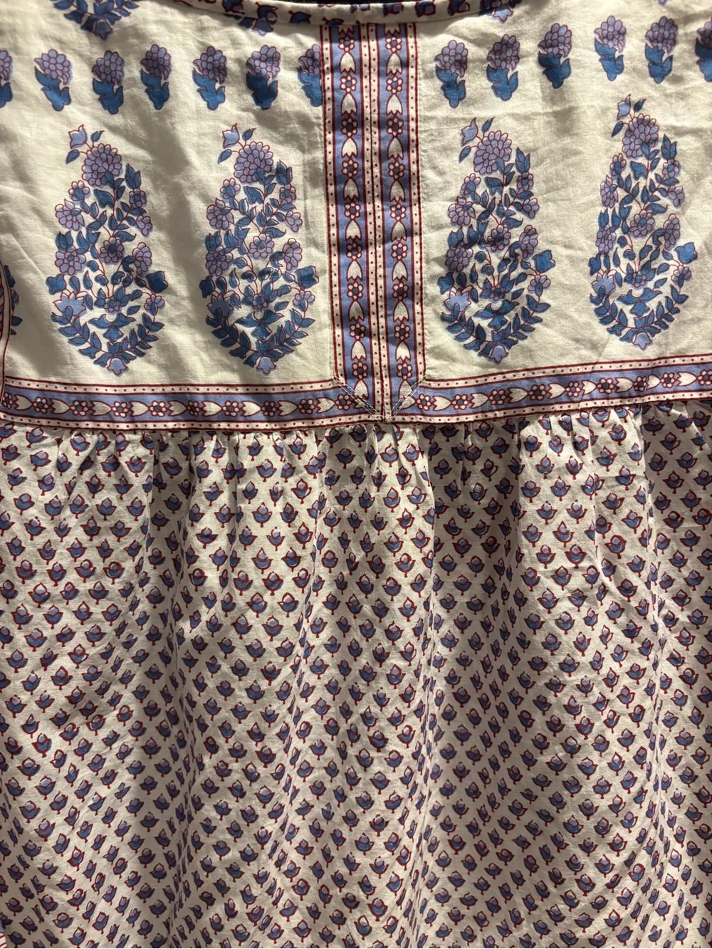 J. Crew paisley Printed Peasant Tunic tassels nwt light weight size 4